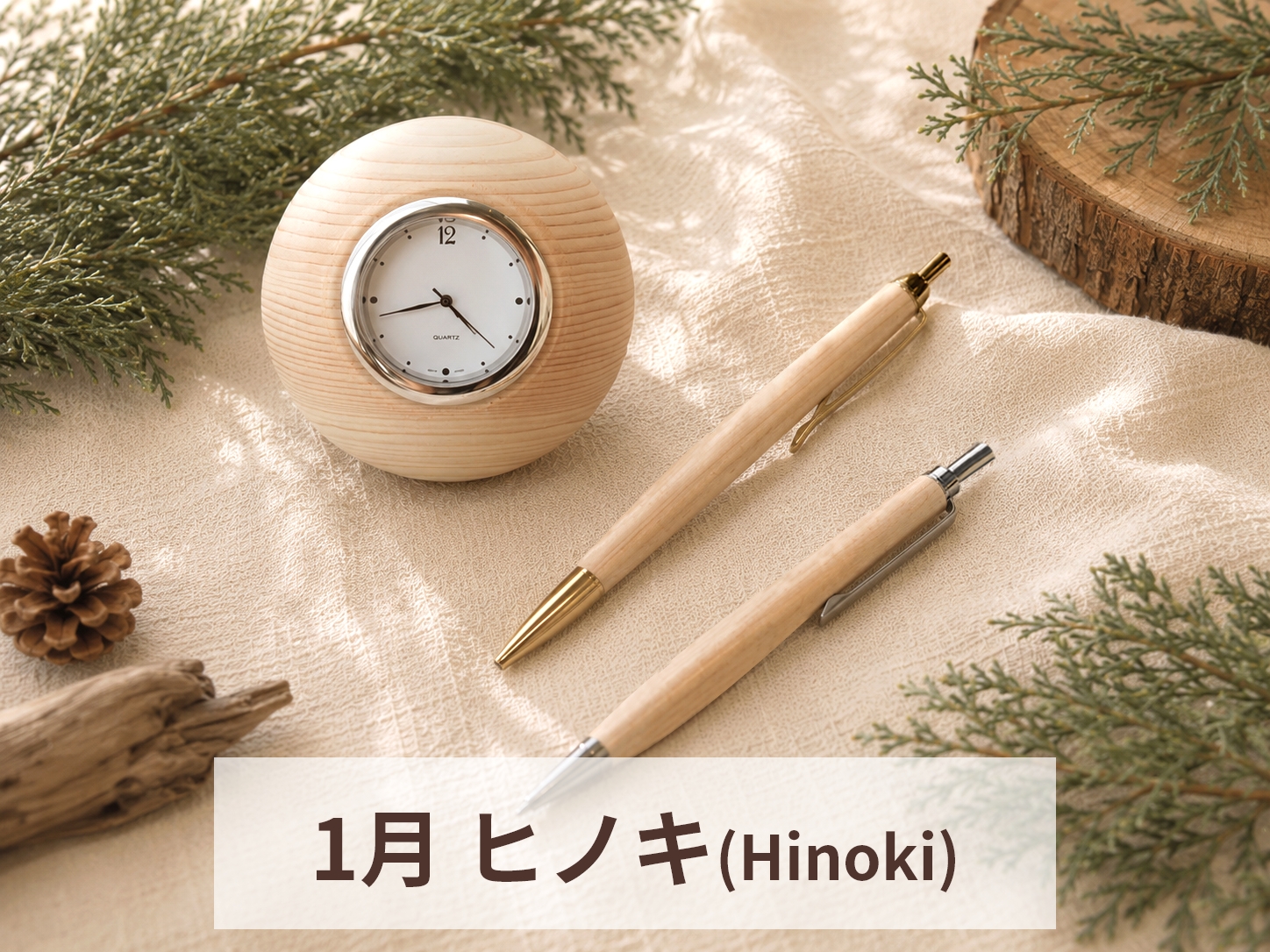 1月　ヒノキ(Hinoki)